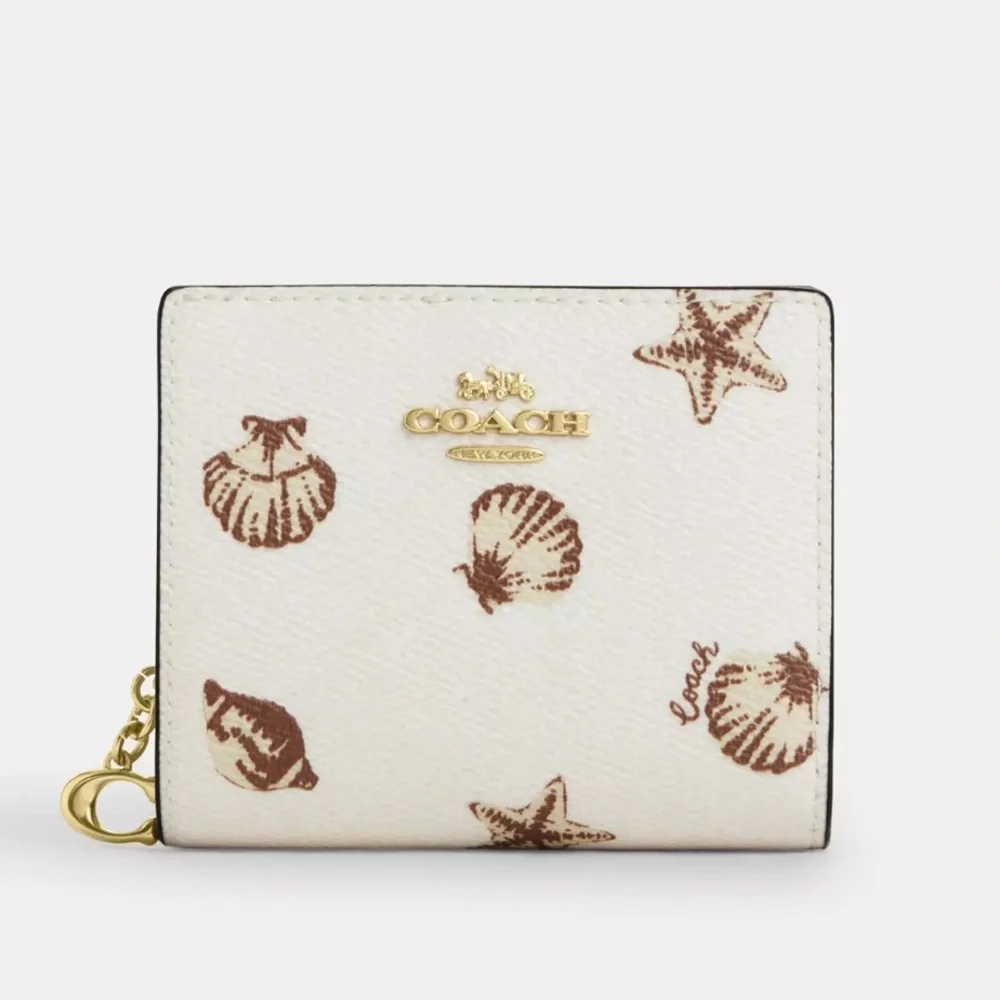 Coach Snap Wallet 🐚 Shells NWT